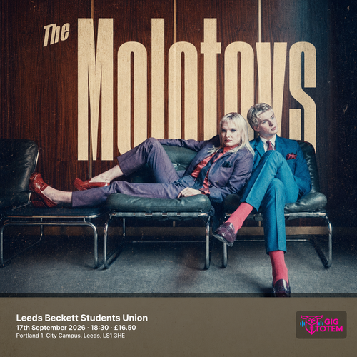 The Molotovs at Leeds Beckett Students Union on 17 September 2026 gig poster