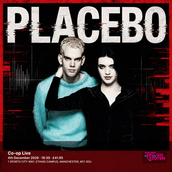 Placebo at Co-op Live on 4 December 2026 gig poster