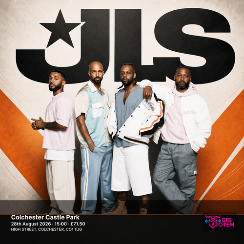 JLS at Colchester Castle Park on 28 August 2026 gig poster
