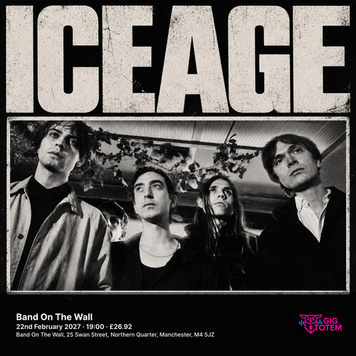 Iceage at Band On The Wall on 22 February 2027 gig poster