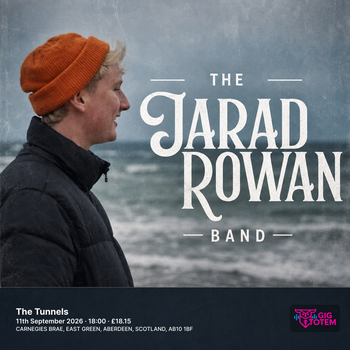 The Jarad Rowan Band at The Tunnels on 11 September 2026 gig poster