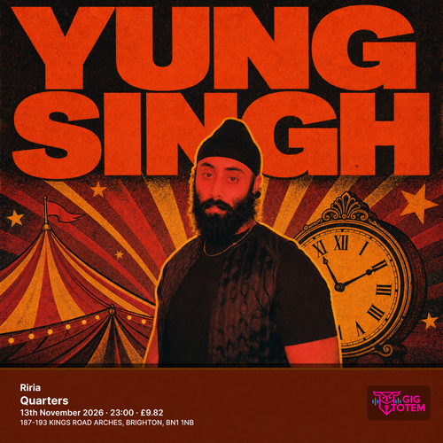 Yung Singh + Riria Yung Singh at Quarters on 13 November 2026 gig poster
