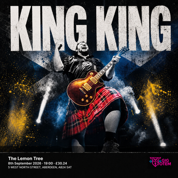 King King at The Lemon Tree on 8 September 2026 gig poster
