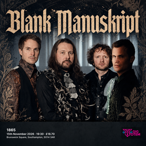Blank Manuskript at 1865 on 15 November 2026 gig poster