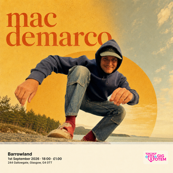 Mac DeMarco at Barrowland on 1 September 2026 gig poster