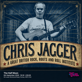 Chris Jagger at The Half Moon on 6 September 2026 gig poster