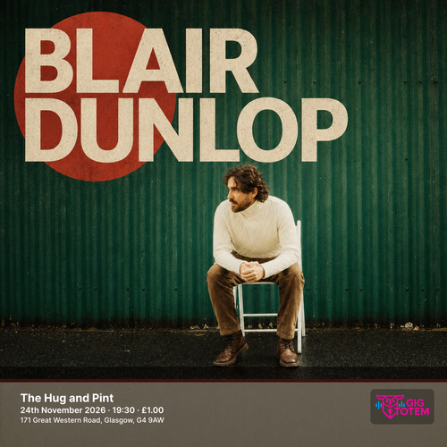Blair Dunlop at The Hug and Pint on 24 November 2026 gig poster