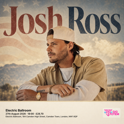 Josh Ross at Electric Ballroom on 27 August 2026 gig poster