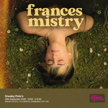 frances mistry at Sneaky Pete's on 16 September 2026 gig poster