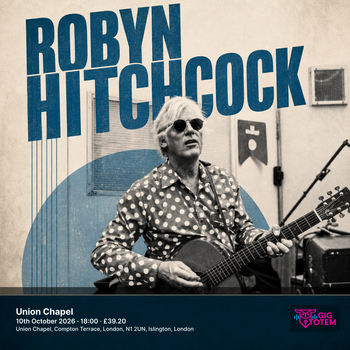 Robyn Hitchcock Emma Swift at Union Chapel on 10 October 2026 gig poster