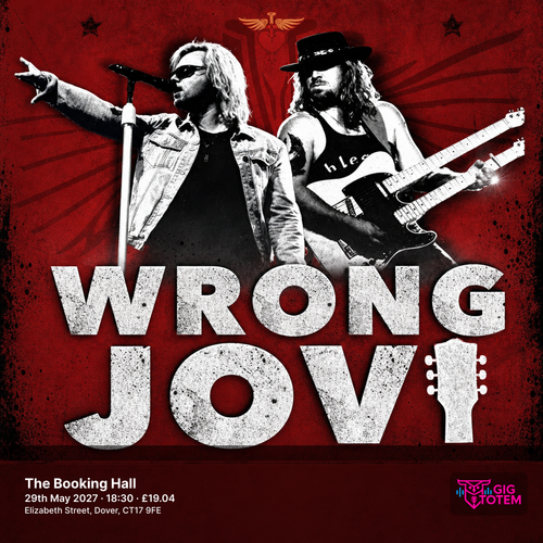Wrong Jovi at The Booking Hall on 29 May 2027 gig poster