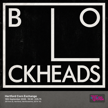 The Blockheads at Hertford Corn Exchange on 18 September 2026 gig poster