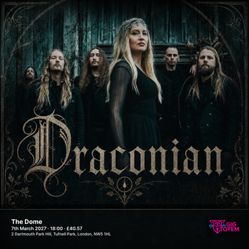 Draconian Saturnus at The Dome on 7 March 2027 gig poster