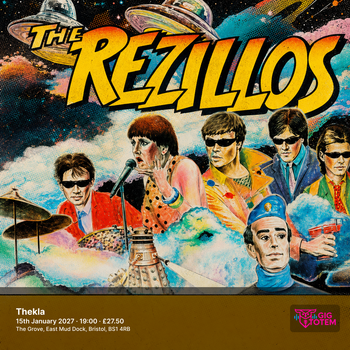 The Rezillos at Thekla on 15 January 2027 gig poster
