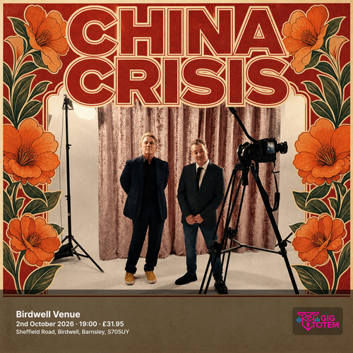 China Crisis at Birdwell Venue on 2 October 2026 gig poster