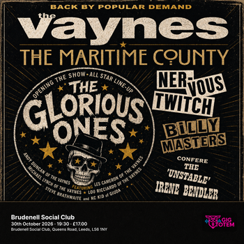 VAINGLORIOUS II at Brudenell Social Club on 30 October 2026 gig poster