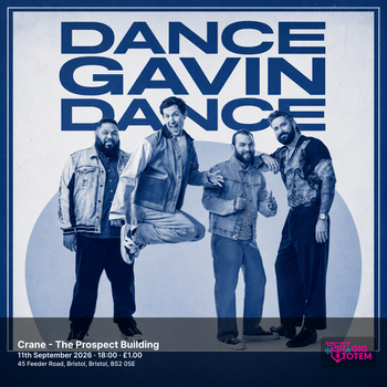 Dance Gavin Dance As December Falls at The Prospect Building on 11 September 2026 gig poster
