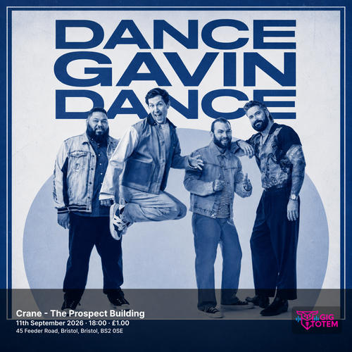 Dance Gavin Dance As December Falls at The Prospect Building on 11 September 2026 gig poster