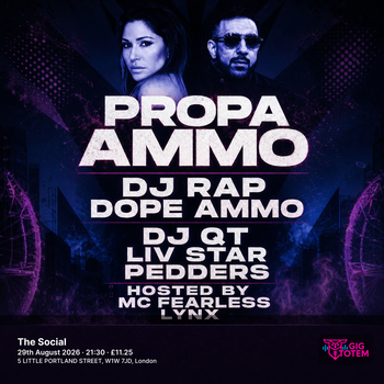 PROPA AMMO at The Social on 29 August 2026 gig poster