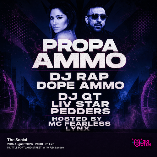 PROPA AMMO at The Social on 29 August 2026 gig poster