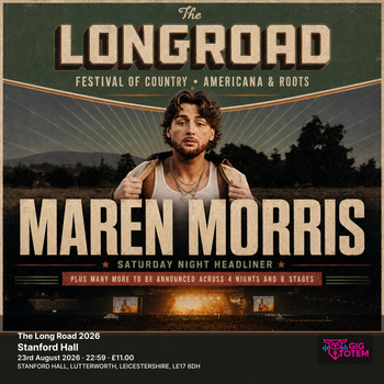 The Long Road 2026 Bailey Zimmerman, Maren Morris at Stanford Hall on 23 August 2026 gig poster