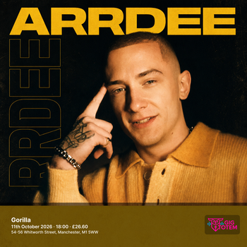 ArrDee at Gorilla on 11 October 2026 gig poster