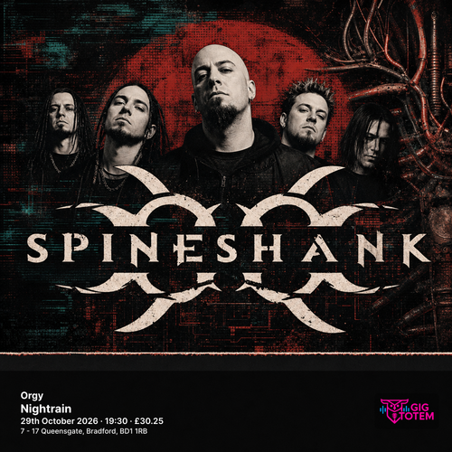 Spineshank + Orgy Spineshank at Nightrain on 29 October 2026 gig poster