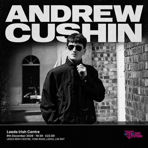 Andrew Cushin at Irish Centre on 9 December 2026 gig poster