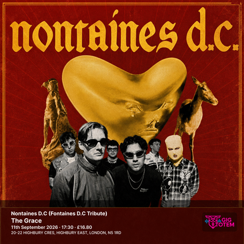 Nontaines D.C (Fontaines D.C Tribute) nontaines d.c. at The Grace on 11 September 2026 gig poster