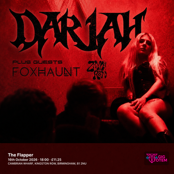 Darlah Foxhaunt at The Flapper on 16 October 2026 gig poster
