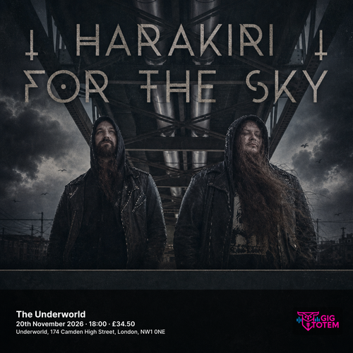 HARAKIRI FOR THE SKY at The Underworld on 20 November 2026 gig poster