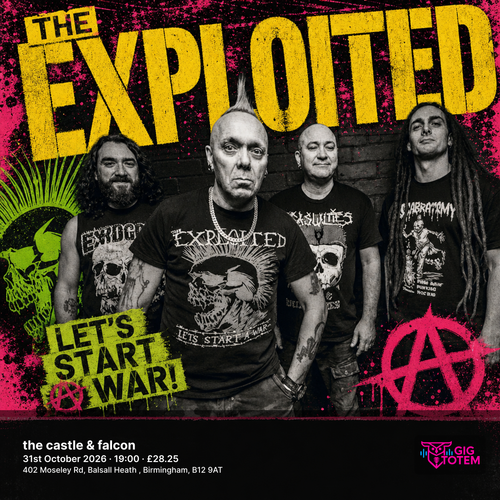 the exploited Face Up at Castle and Falcon on 31 October 2026 gig poster