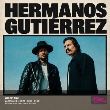 Hermanos Gutiérrez at Albert Hall on 2 December 2026 gig poster