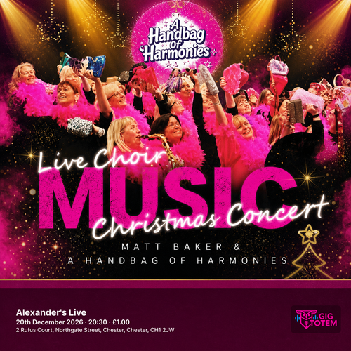 A Handbag of Harmonies Christmas Concert at Alexander's Live on 20 December 2026 gig poster