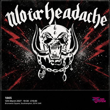 Motorheadache at 1865 on 12 March 2027 gig poster