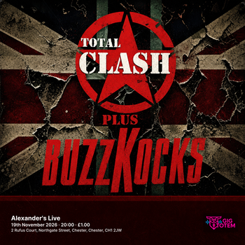 Total Clash plus The Buzzkocks at Alexander's Live on 19 November 2026 gig poster