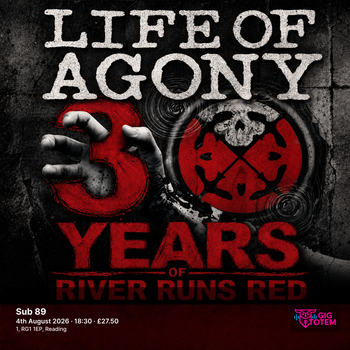Life Of Agony at Sub 89 on 4 August 2026 gig poster