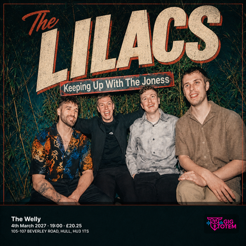 The Lilacs at The Welly on 4 March 2027 gig poster