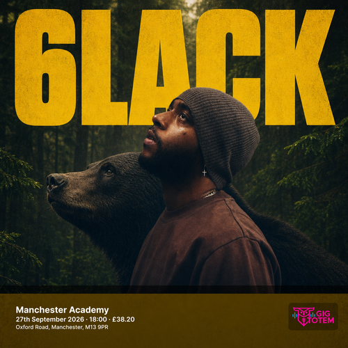 10 Years of 6LACK Tour Johnny Venus, 6LACK september 2026 to october 2026 tour poster