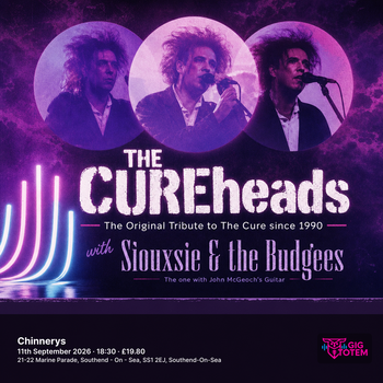 The Cureheads & Siouxsie & the Budgees at Chinnerys on 11 September 2026 gig poster