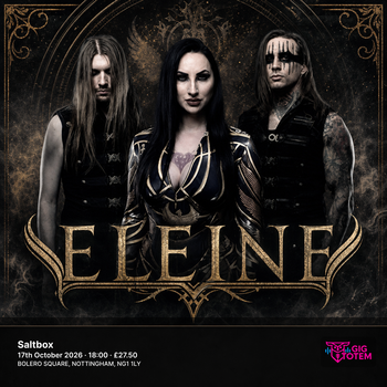 ELEINE Liv Sin at Saltbox on 17 October 2026 gig poster