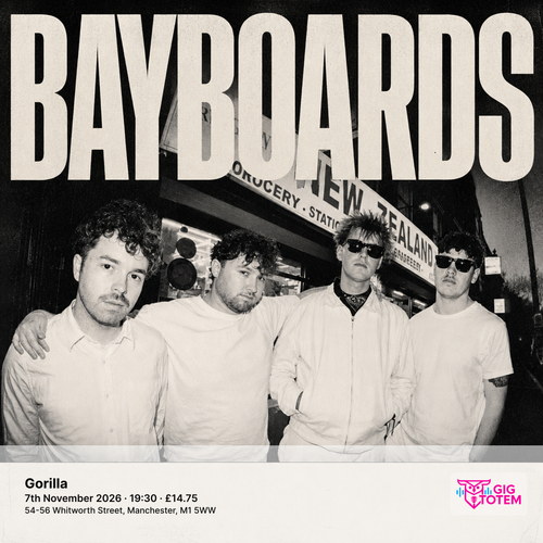 Bayboards at Gorilla on 7 November 2026 gig poster
