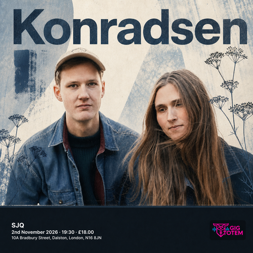 Konradsen at SJQ on 2 November 2026 gig poster