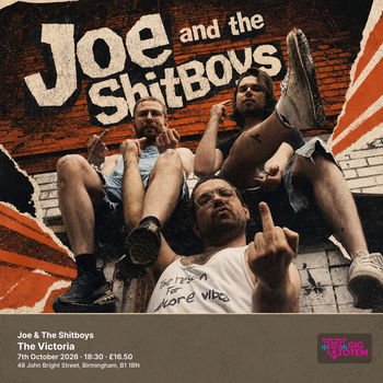 Joe & The Shitboys Joe and the Shitboys at The Victoria on 7 October 2026 gig poster