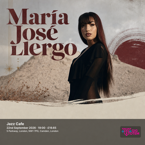 María José Llergo at Jazz Cafe on 22 September 2026 gig poster