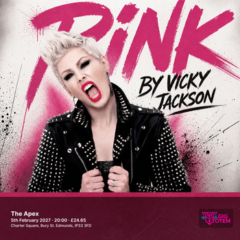 Pink By Vicky Jackson at The Apex on 5 February 2027 gig poster