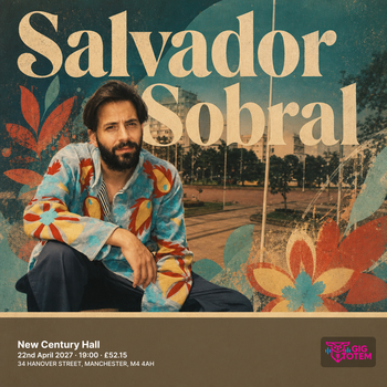Salvador Sobral at New Century Hall on 22 April 2027 gig poster
