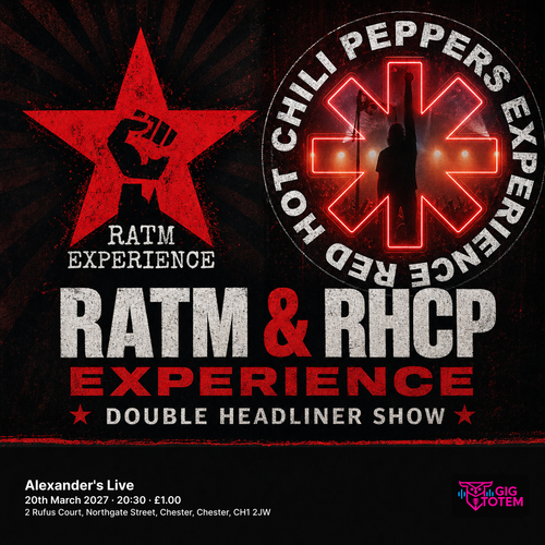 RATM & RHCP Experience - Double Headliner Show at Alexander's Live on 20 March 2027 gig poster
