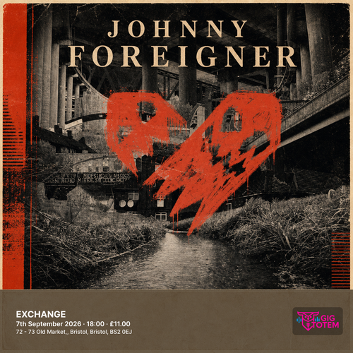 Johnny Foreigner Victor Villarreal at EXCHANGE on 7 September 2026 gig poster