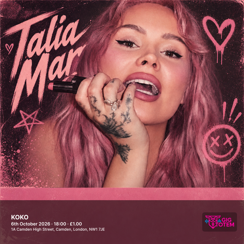 Talia Mar at KOKO on 6 October 2026 gig poster